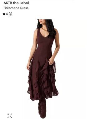 Astr Philomene Dress - Deep Burgundy